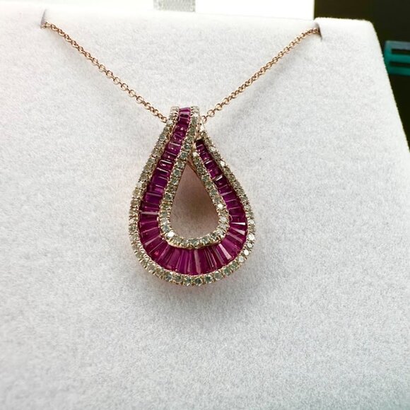 EFFY® Collection Amoré Certified Ruby Pendant Necklace - Picture 5 of 8